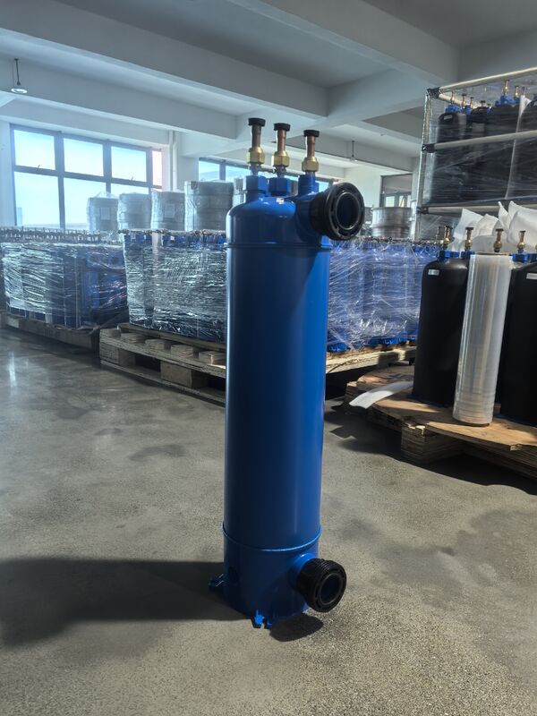 कार्य तापमान रेंज 0 से 45 डिग्री सेल्सियस पूल हीट एक्सचेंजर MHTA-7 क्षैतिज या ऊर्ध्वाधर स्थापना जिसमें PVC शेल संरचना में ट्यूब की सुविधा है