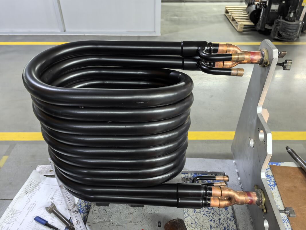 1 से 10 मीटर ट्यूब लंबाई हीट पंप कंडेनसर औद्योगिक गर्मी विनिमय के लिए उपयुक्त मजबूत 4 मिमी प्लेट मोटाई की विशेषता