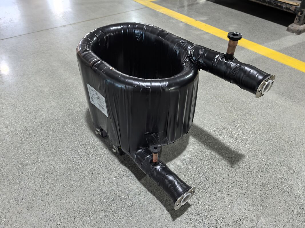 कार्य तापमान सीमा माइनस 50 से 150 डिग्री ट्यूब में ट्यूब संरचना में समाक्षीय हीट एक्सचेंजर हीटिंग क्षमता 6 से 300 किलोवाट एचवीएसी सिस्टम के लिए डिज़ाइन किया गया