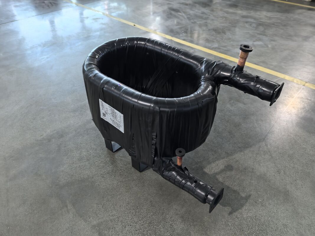 पानी प्रणाली एचवीएसी के लिए आंतरिक ट्यूब सुपर एसपीएचसी स्टील खोल सामग्री प्रदान करने और थर्मल समाधान से बने समाक्षीय हीट एक्सचेंजर