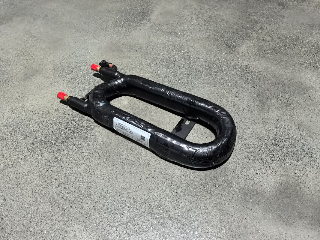 20°C से 65°C कार्य तापमान सीमा कोएक्सियल हीट एक्सचेंजर, 140 मिमी चौड़ाई और औद्योगिक अनुप्रयोगों के लिए परिवर्तनीय ताप हस्तांतरण क्षेत्र के साथ