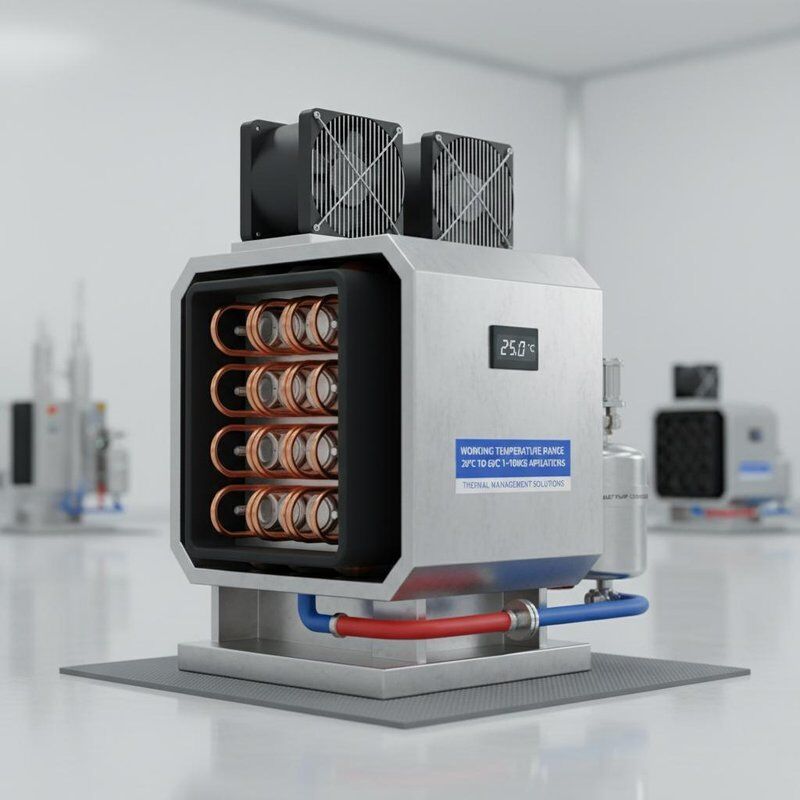 20°C से 65°C कार्य तापमान 520 मिमी ऊंचाई और कुशल थर्मल प्रबंधन के लिए 3m3/h जल प्रवाह के साथ समाक्षीय हीट एक्सचेंजर