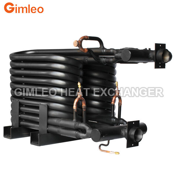 20HP 70KW 240000 BTU कंडेनसर वाष्पीकरण ट्यूब में ट्यूब हीट एक्सचेंजर HVACR के लिए समाक्षीय हीट एक्सचेंजर